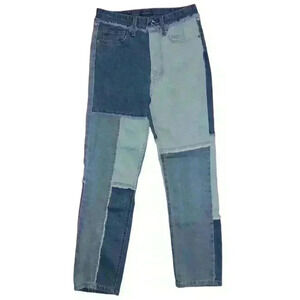 Wild Fable Highest Rise Slim Straight Patchwork Jeans